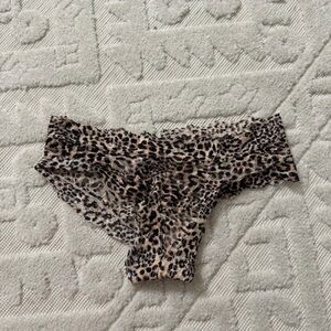 Victoria's Secret Leopard Print Lace Panties - Black and Tan